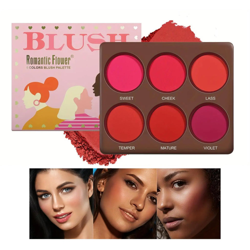Palette de Fards à Joues Mats Waterproof – Couverture Moyenne, Finition Naturelle Longue Durée