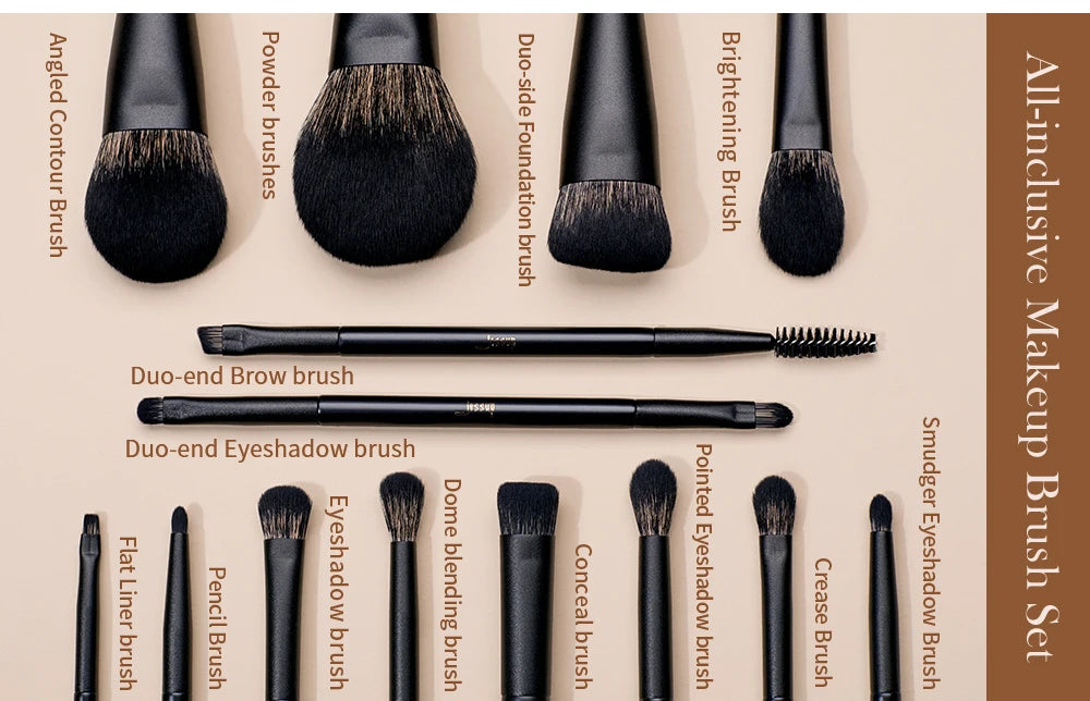 Pinceau de Maquillage Professionnel, Jessup Set,10-14pcs