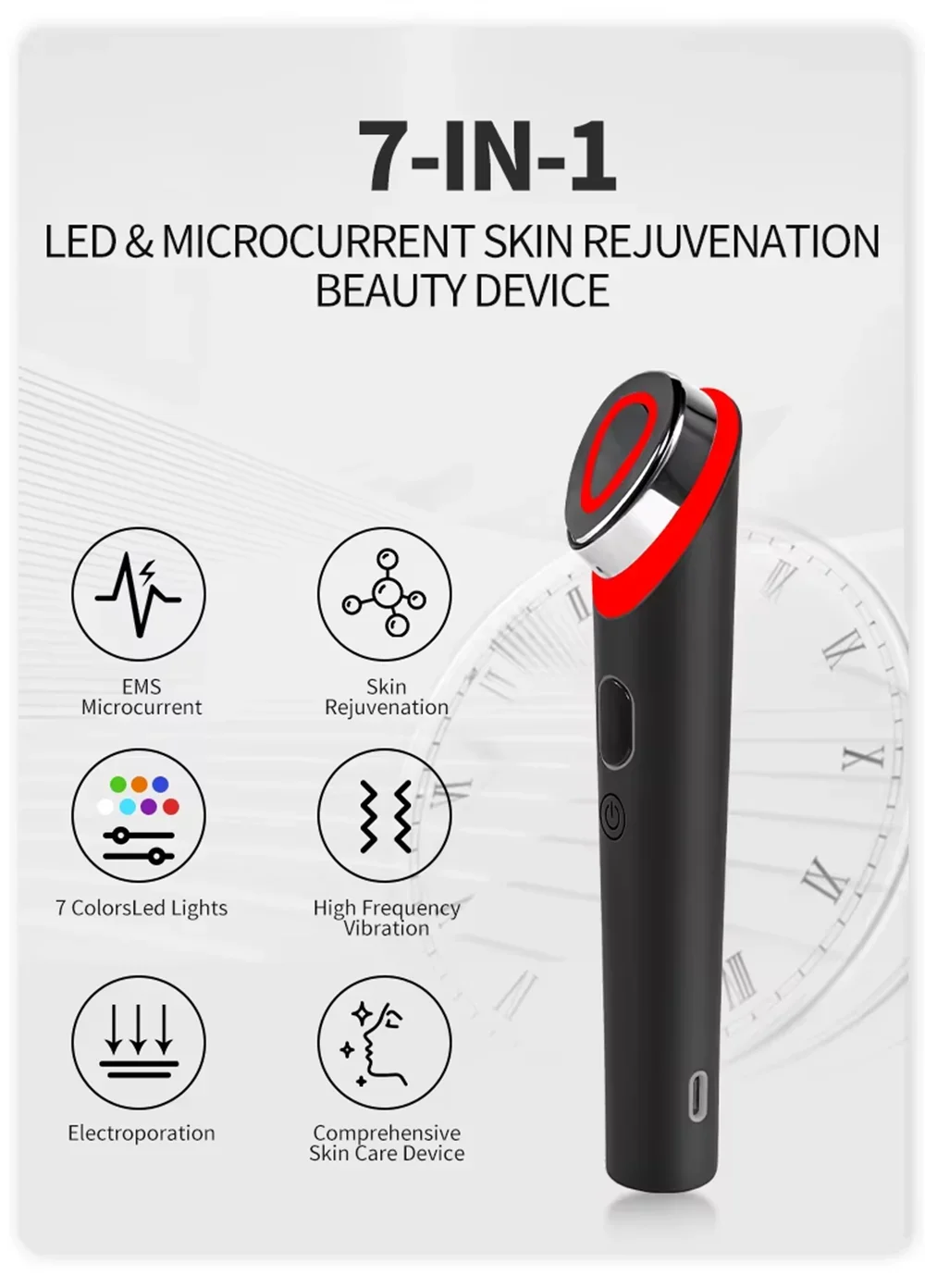Masseur Facial à Microcourant EMS – Age-R Booster Pro, Skin Care & Rajeunissement