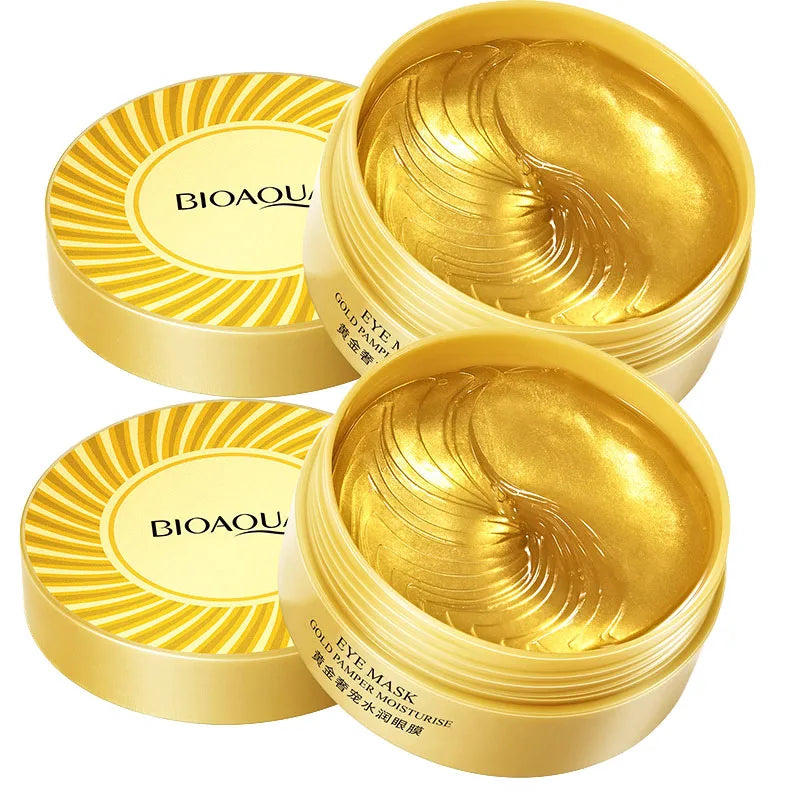 BIOAQUA Masques pour les Yeux au Collagène – 60 Pièces, Hydratant, Raffermissant, Anti-Cernes et Anti-Poches