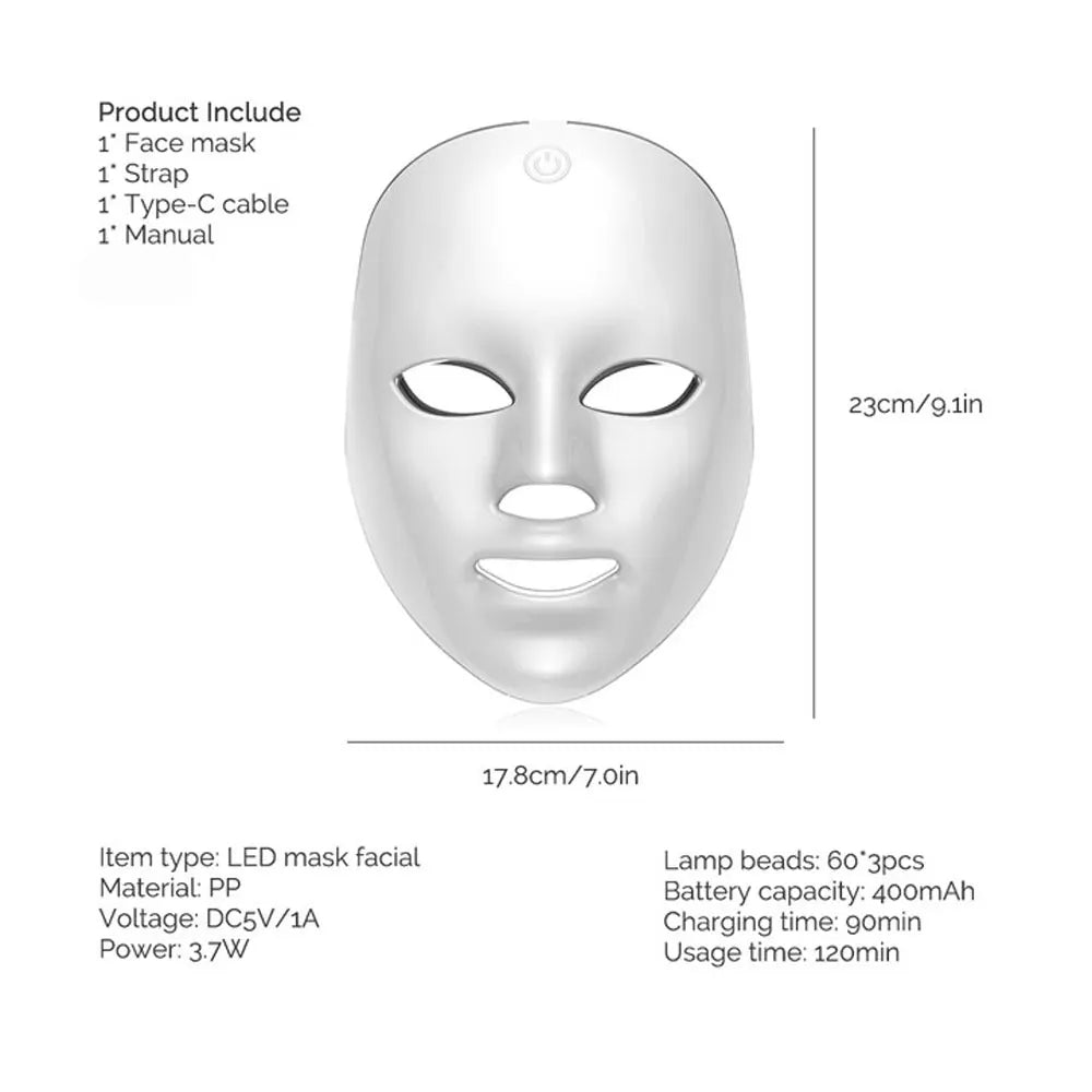 Masque LED Visage – Soin Réparateur et Rajeunissant