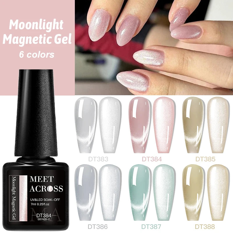 Vernis à Ongles Gel UV/LED à effet Magnétique, Effet Œil de Chat 7ml