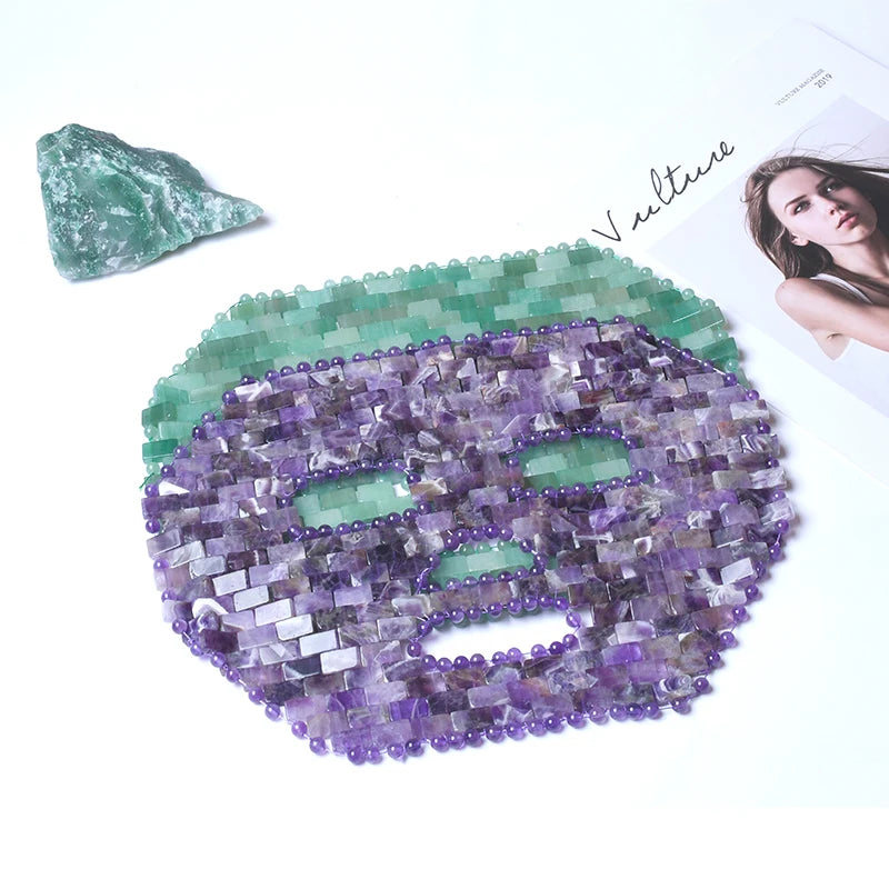 Jade Full Face Mask Massager Stone Sleep Mask Face Massager