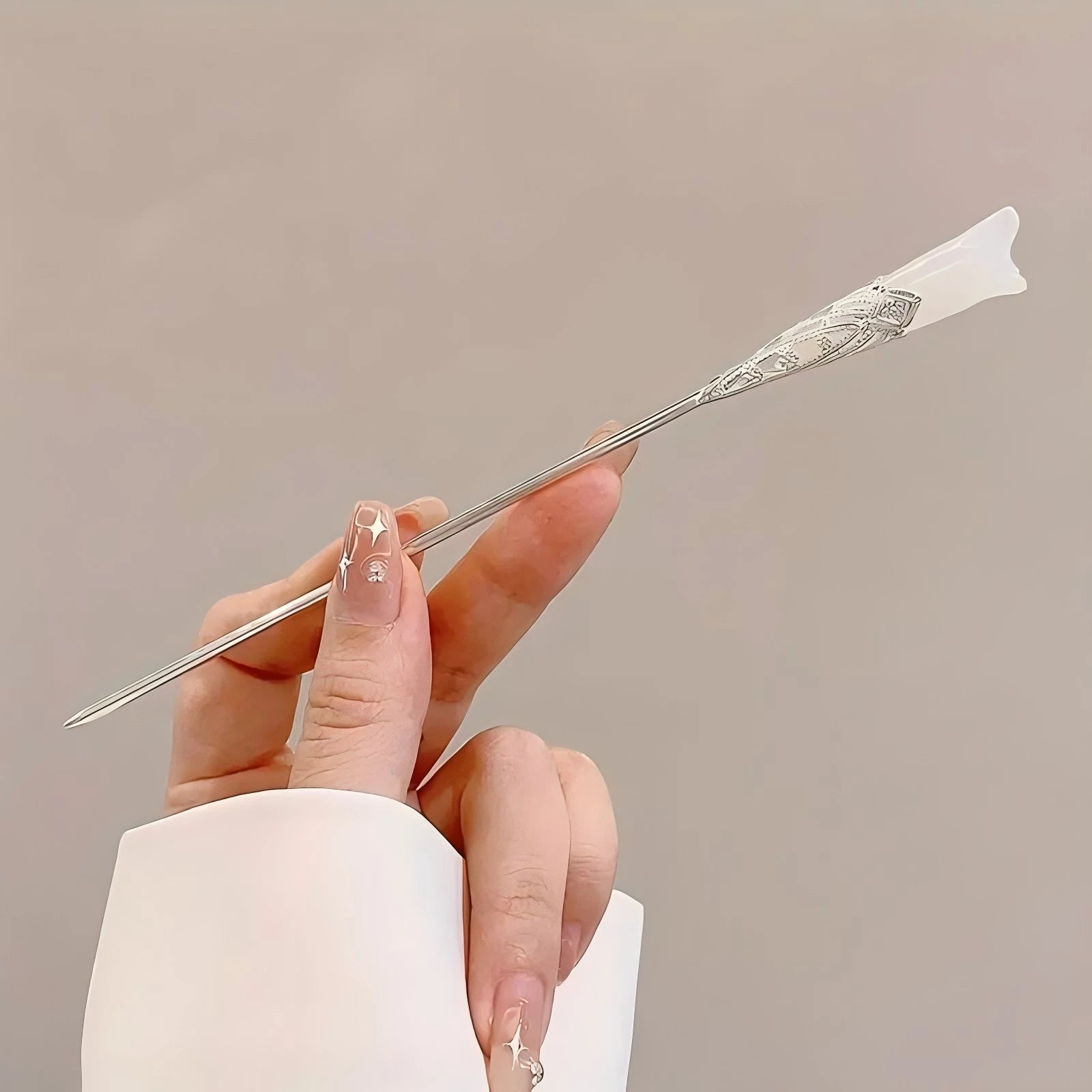 Pince à Cheveux Élégante Style Chinois – Bâton à Pompon Floral Traditionnel