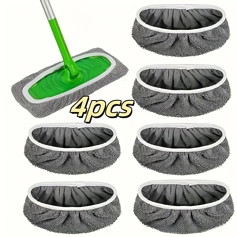 Tampons de Vadrouille Réutilisables en Fibres Ultra-Fines – Haute Absorption – Lot de 4