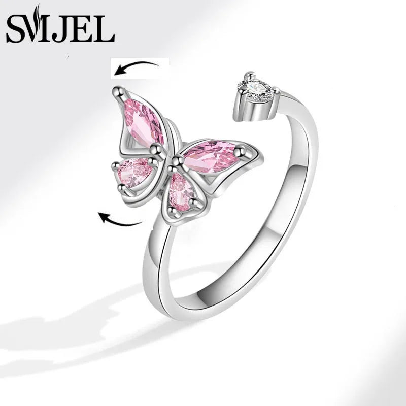 Bague Rotative Anti-Stress de Luxe –  Cristal, Tendance, Luxueux