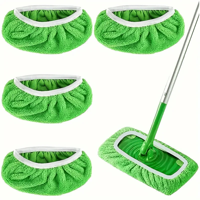Tampons de Vadrouille Réutilisables en Fibres Ultra-Fines – Haute Absorption – Lot de 4