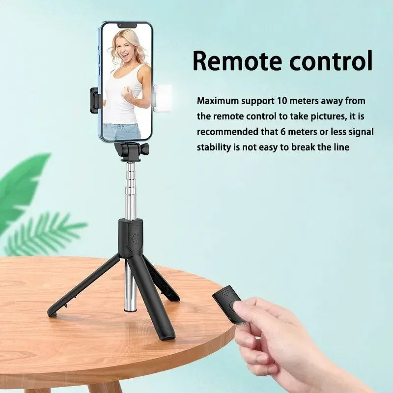 Trépied Selfie Stick Télescopique Bluetooth pour Smartphone – Support Portable Extensible jusqu’à 70 cm
