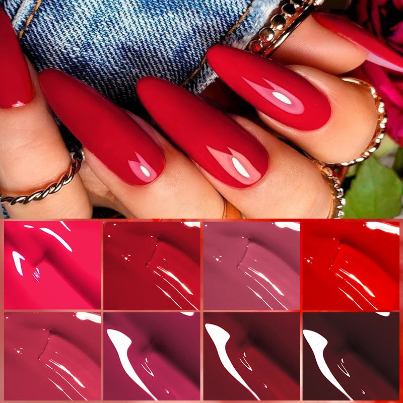 Vernis à Ongles 7ml, Longue Durée, Style Français DIY, Gel UV/LED