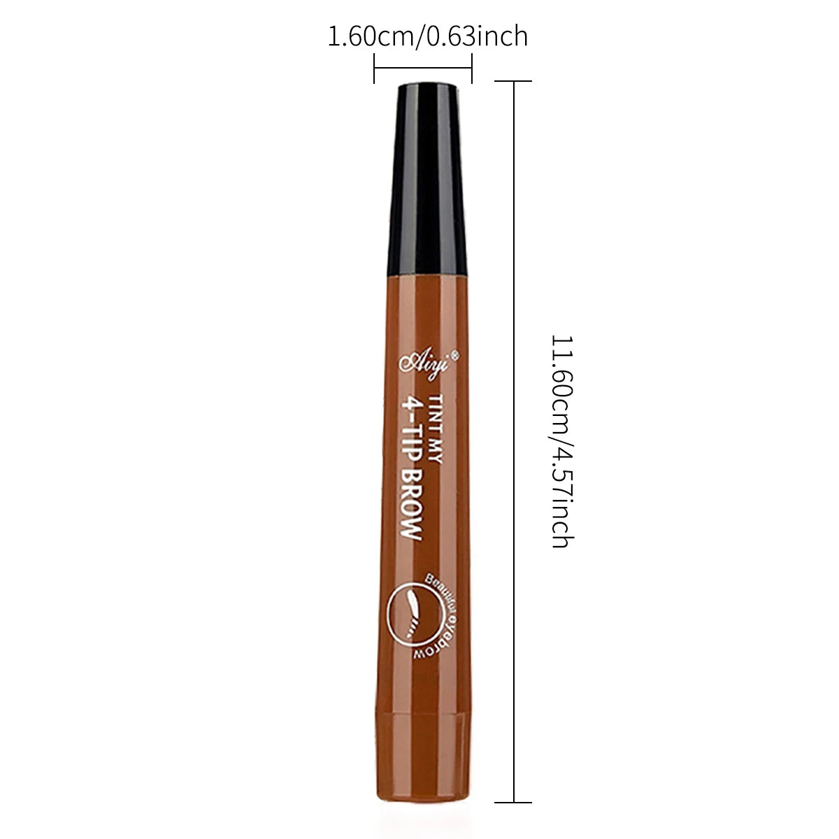Stylo à Sourcils 4 Pointes Fendues – Maquillage Précis et Durable