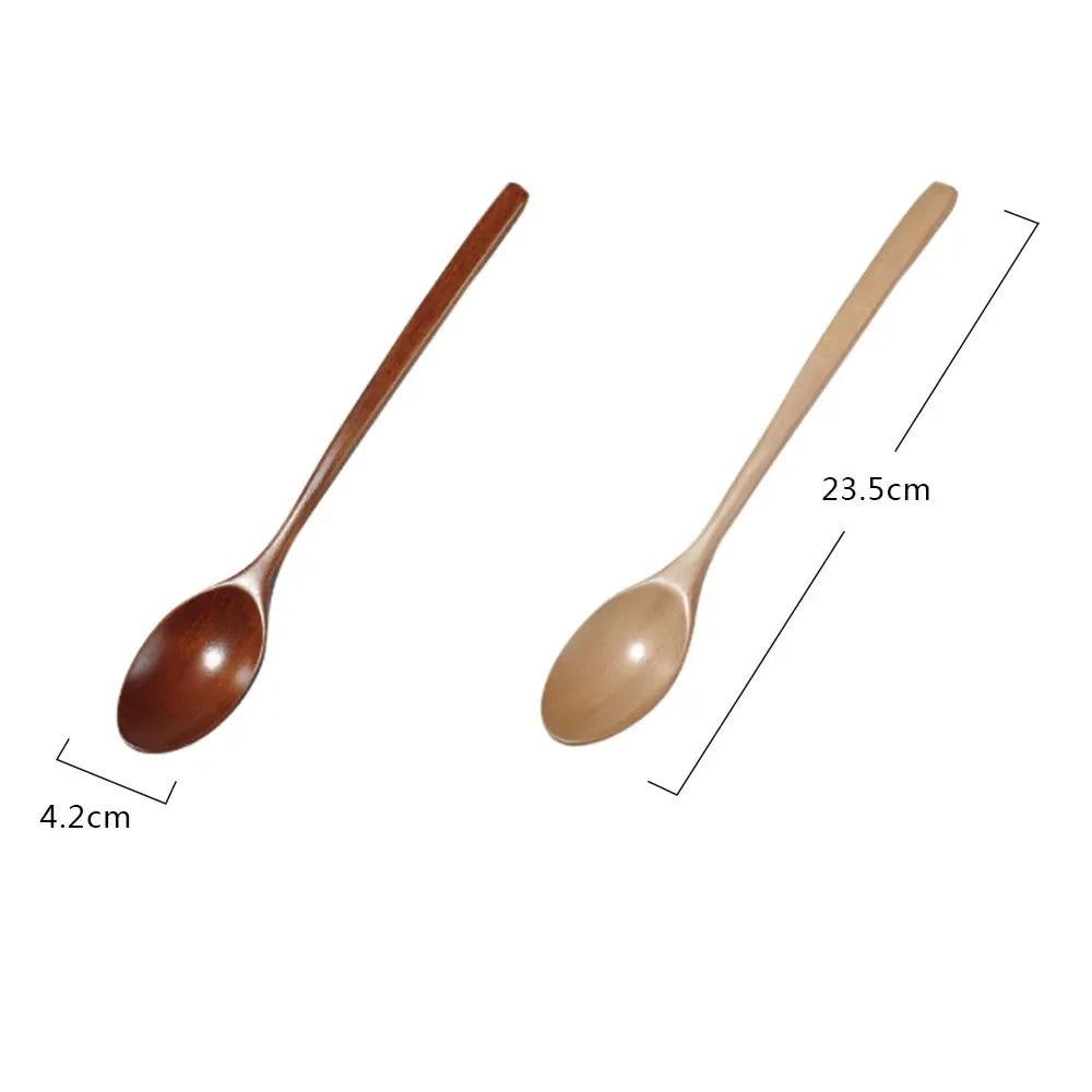Cuillères en Bois Naturel Solide – Ustensiles de Cuisine Écologiques et Durables