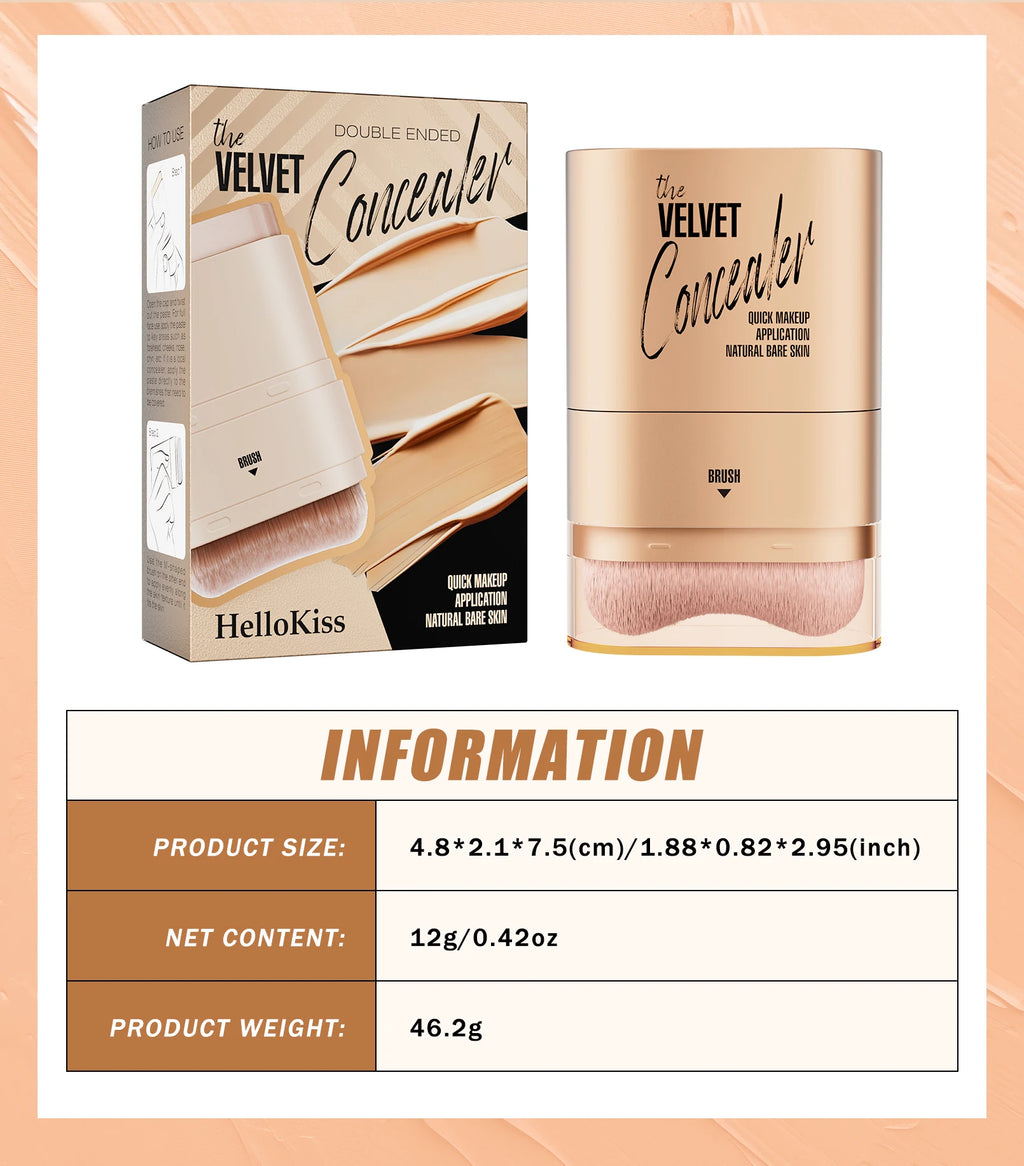 Bâton Correcteur & Fond de Teint 2 en 1 – Couvre-Cernes, Imperméable & Maquillage Impeccable