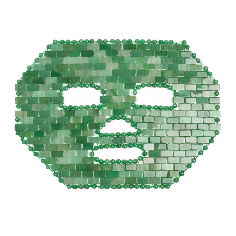 Jade Full Face Mask Massager Stone Sleep Mask Face Massager