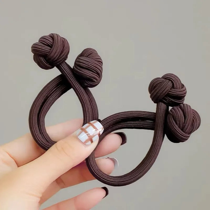 Attaches de Cheveux Elastiques Simples pour Femmes - Multicolors
