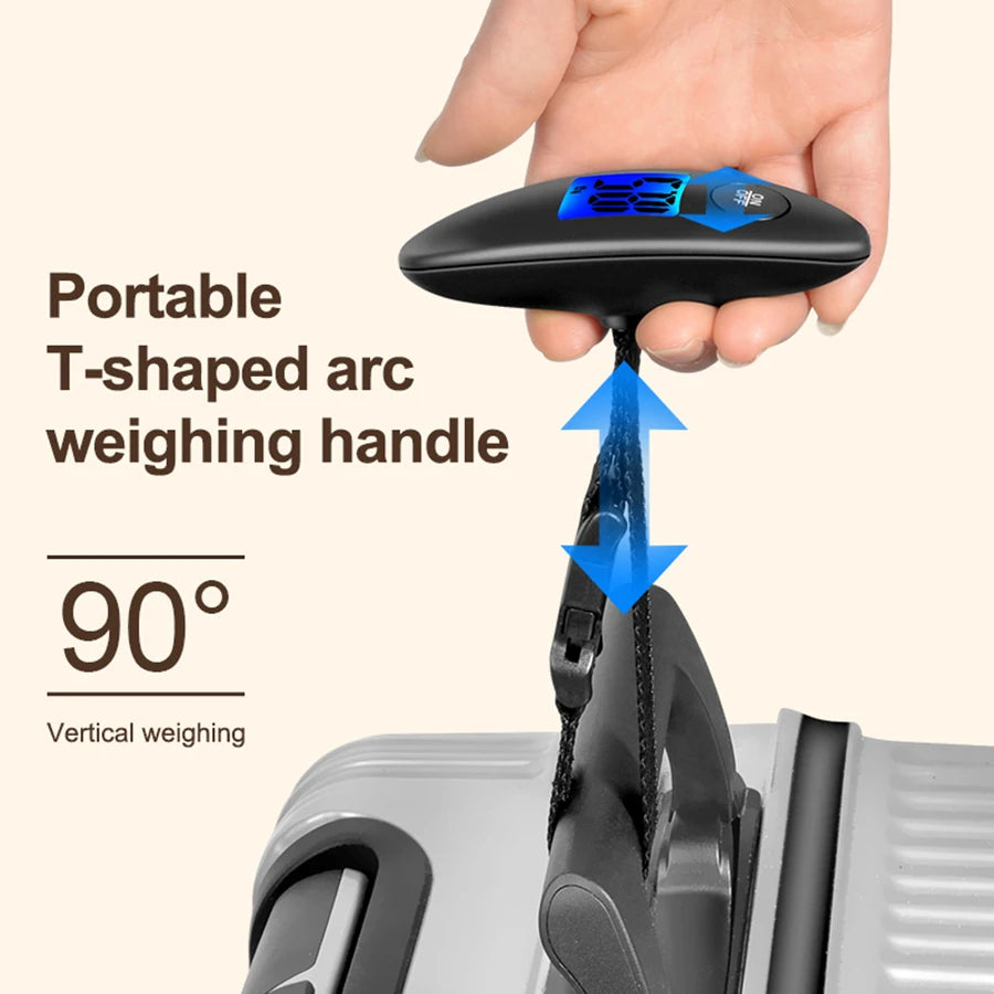 Balance à Bagages Portable Numérique 40 kg avec Ecran à Cristaux Liquides Rétroéclairé