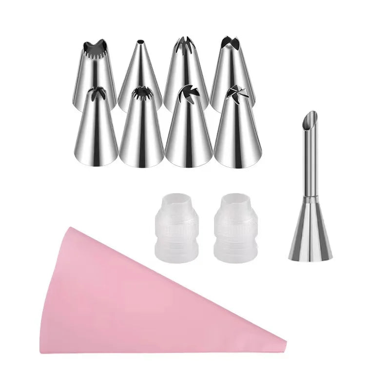 Kit de Décoration de Gâteaux – Poches à Douille et Embouts en Silicone Réutilisables