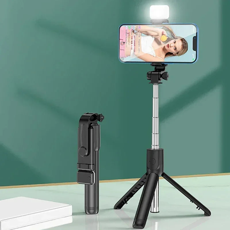 Trépied Selfie Stick Télescopique Bluetooth pour Smartphone – Support Portable Extensible jusqu’à 70 cm