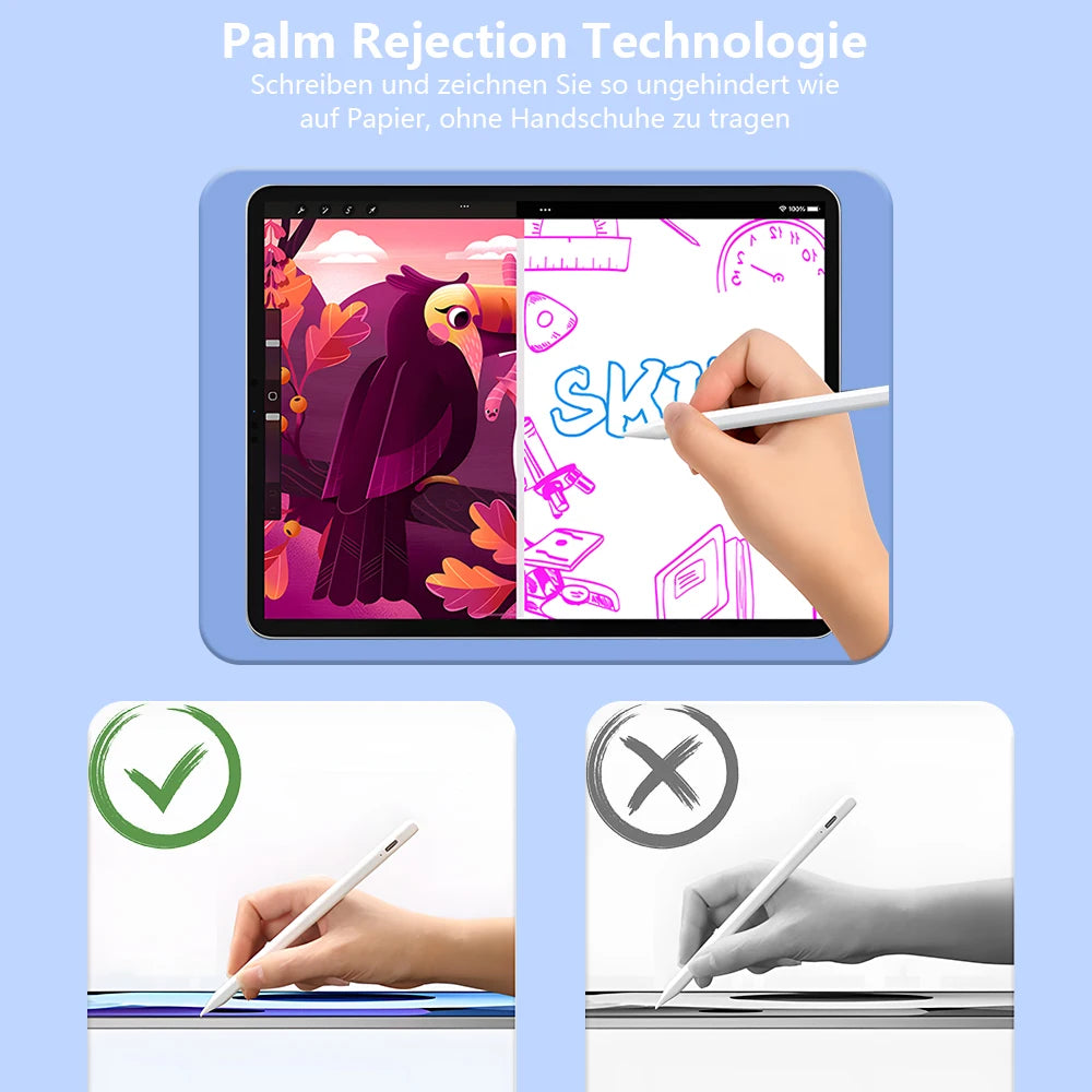 Stylet actile pour IPad – Apple Pencil Compatible avec Indicateurs LED