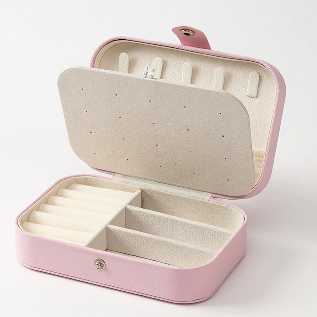 Boîte à Bijoux Portable Multi-Compartiments avec Doublure en Velours – Organisateur de Voyage