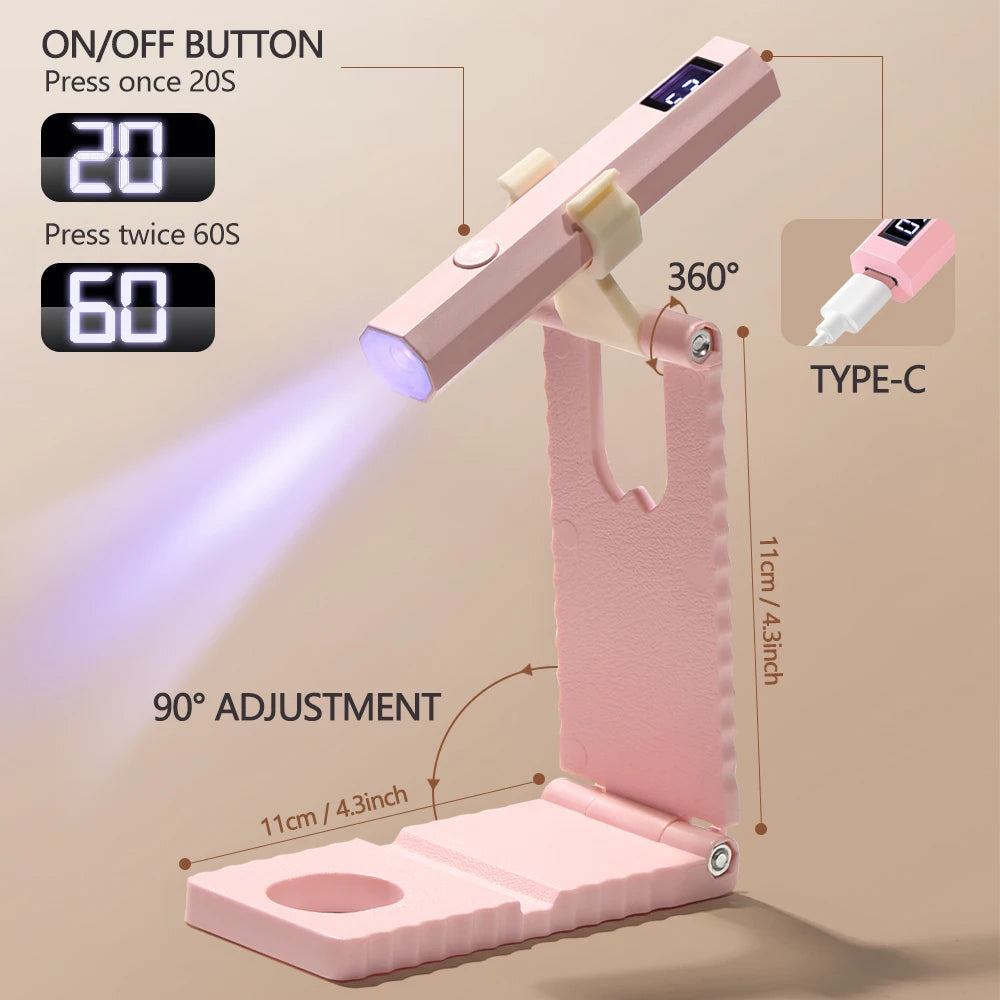 Lampe Sèche-Ongles UV/LED Portable Rechargeable par USB