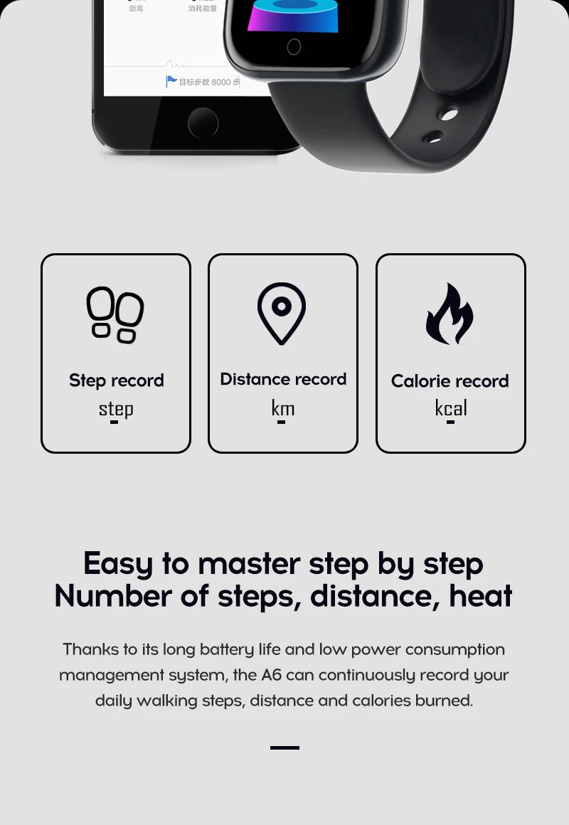 Montre Connectée Bluetooth Sport, Multi-usage – Homme & Femme