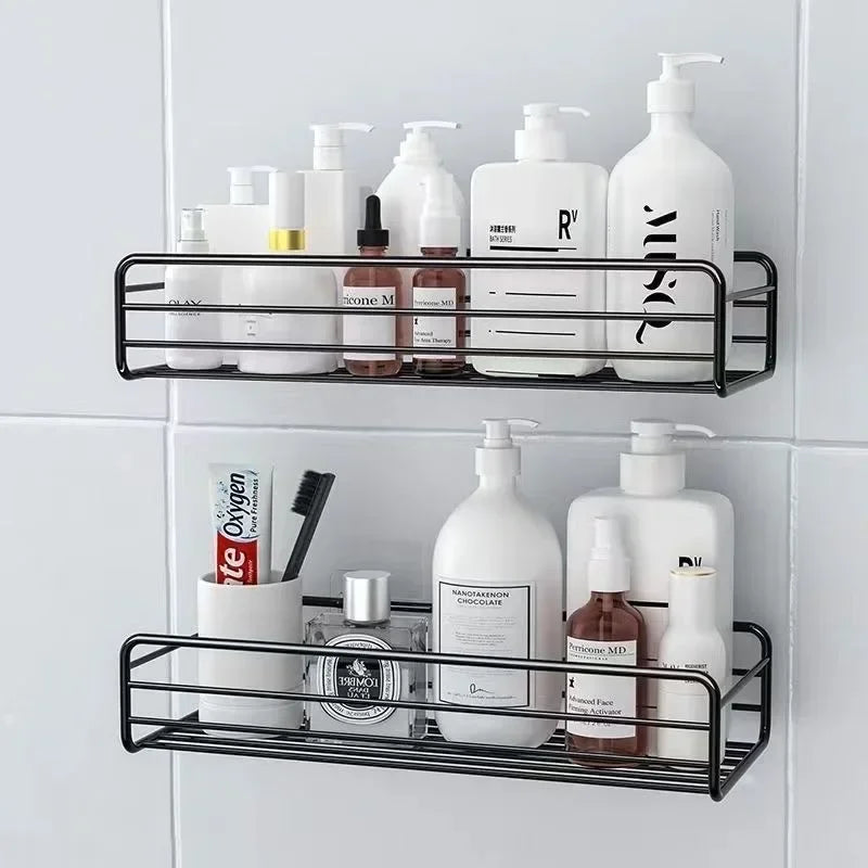 Étagère Murale Flottante – Organisateur en Métal pour Salle de Bain et Cuisine