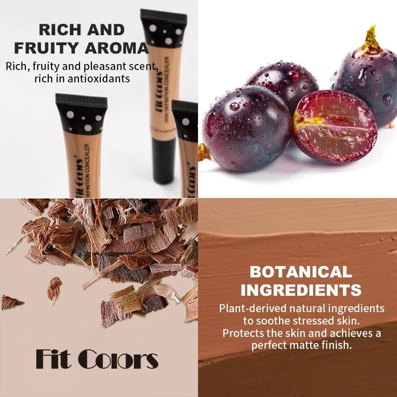 Correcteur plusieurs Choix de Teinte – Fond de Teint Liquide Nourrissant & Hydratant, Couvrance Cernes & Imperfections