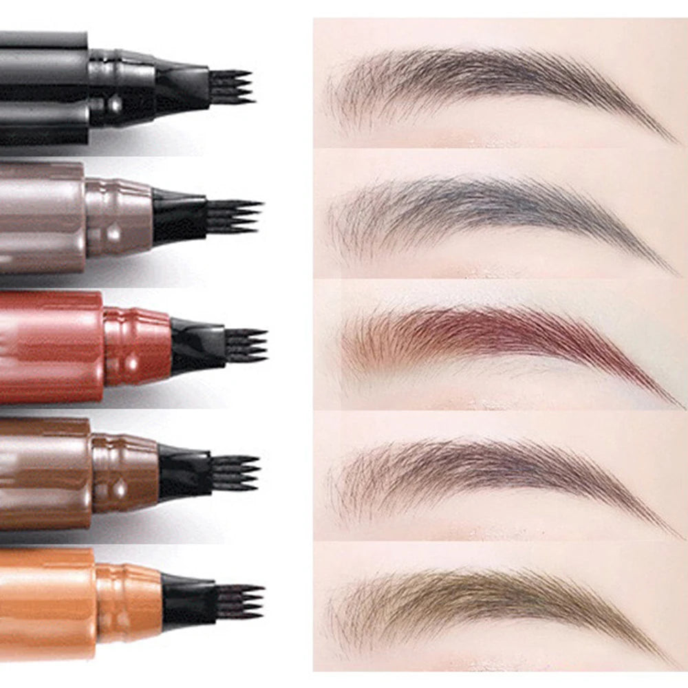 Stylo à Sourcils 4 Pointes Fendues – Maquillage Précis et Durable