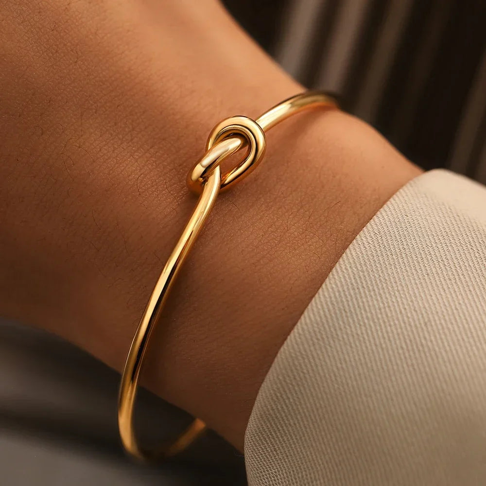 Bracelets Manchette Vintage en Acier Inoxydable