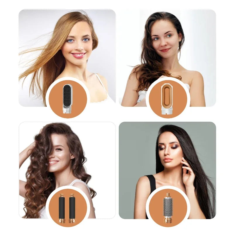 Brosse Coiffante & Sèche-Cheveux 5 en 1 – Outil de Coiffure Multifonction Professionnel