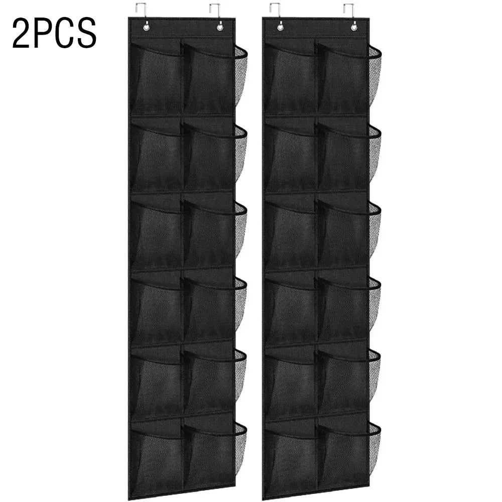 Organisateur de Chaussures Suspendu 12 Poches – Rangement Portable Transparent