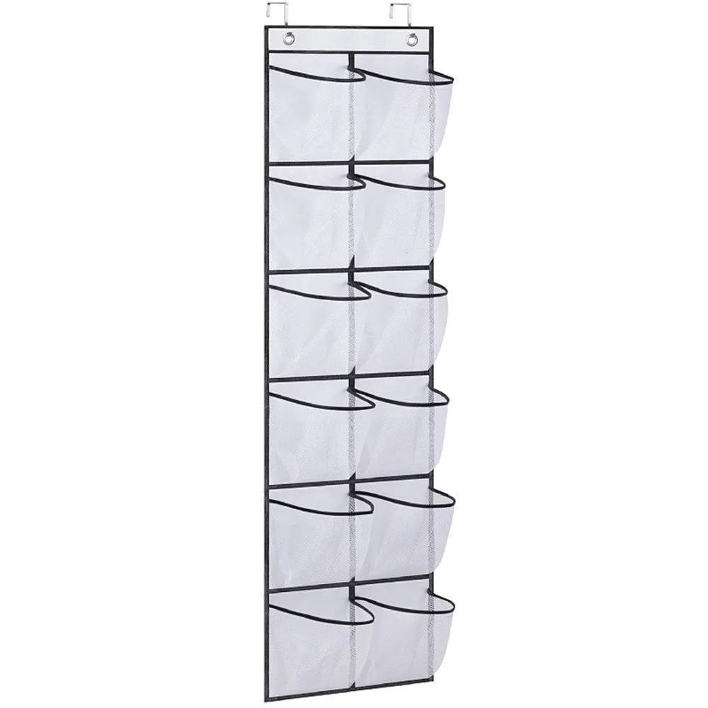 Organisateur de Chaussures Suspendu 12 Poches – Rangement Portable Transparent