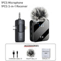 Microphone 3 en 1 sans Fil – Compatible avec iPhone/Android (Microphone + Enregistreur + Haut-parleur)