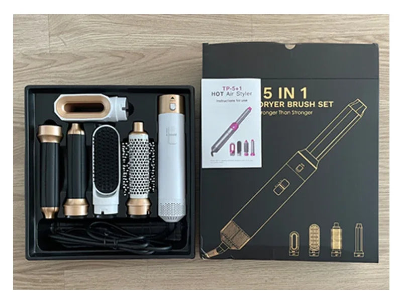 Brosse Coiffante & Sèche-Cheveux 5 en 1 – Outil de Coiffure Multifonction Professionnel