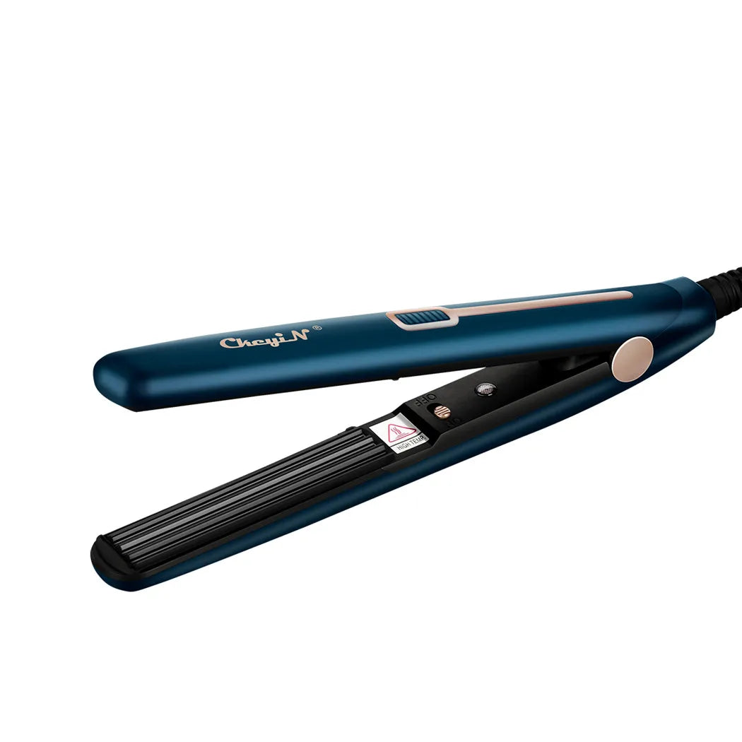 Mini Fer à Lisser & Bigoudi 2-en-1 – Portable, Température Constante 180°C, Double Tension