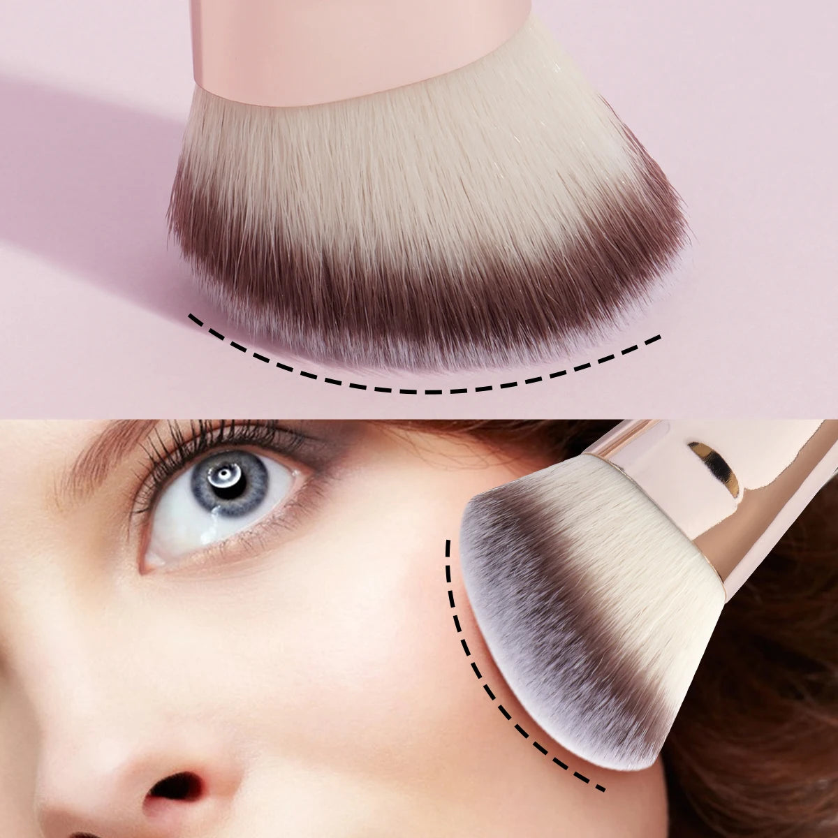 Ensemble de Pinceaux de Maquillage de Base – 4 Pièces avec Boîte