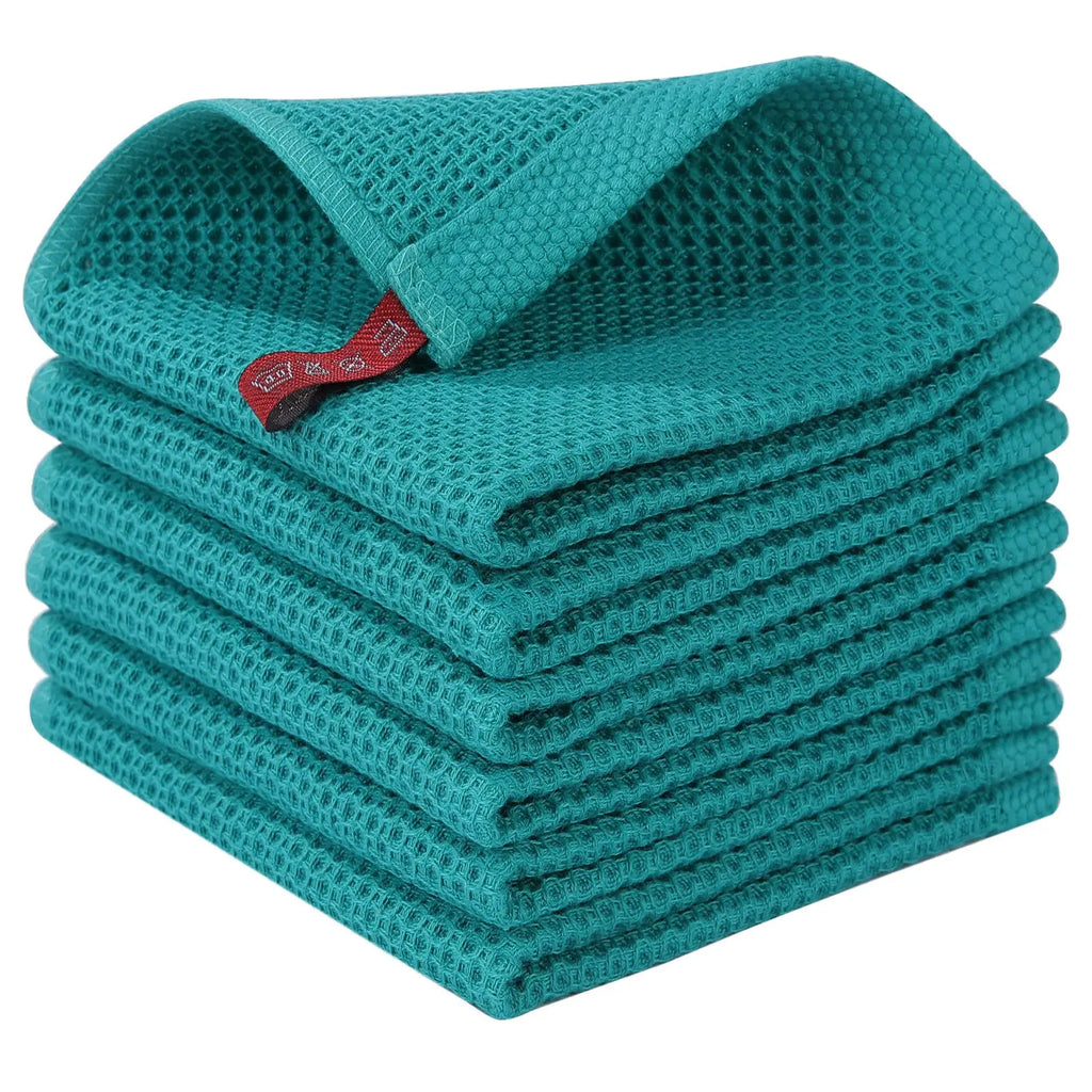 Torchons de Cuisine en Coton 100% – Tissage Gaufré Ultra Absorbant (Lot de 6)
