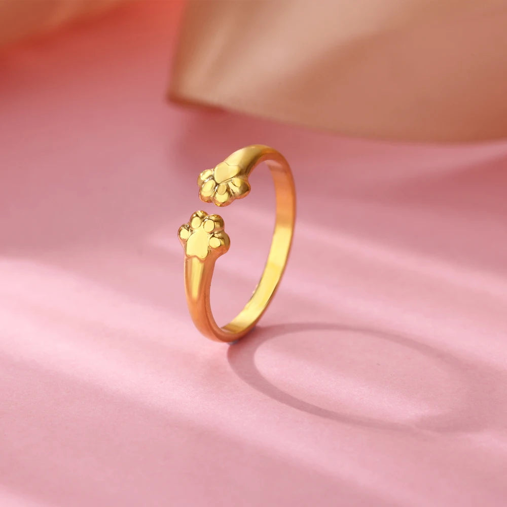 Bague Géométrique en Acier Inoxydable Couleur Or 18K – Zircon & Œil Protecteur