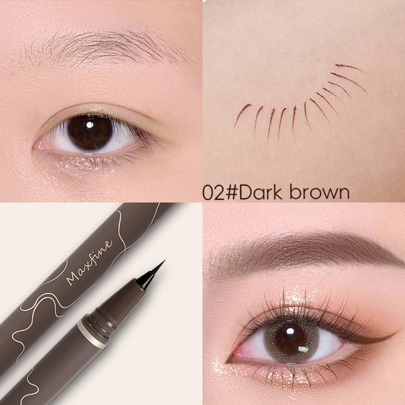Stylo Eyeliner Imperméable – Pointe Très Fine, Séchage Rapide & Longue Tenue