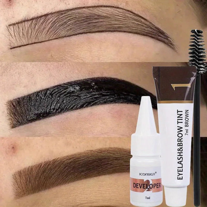 Kit Teinture Sourcils Semi-Permanent 2-en-1
