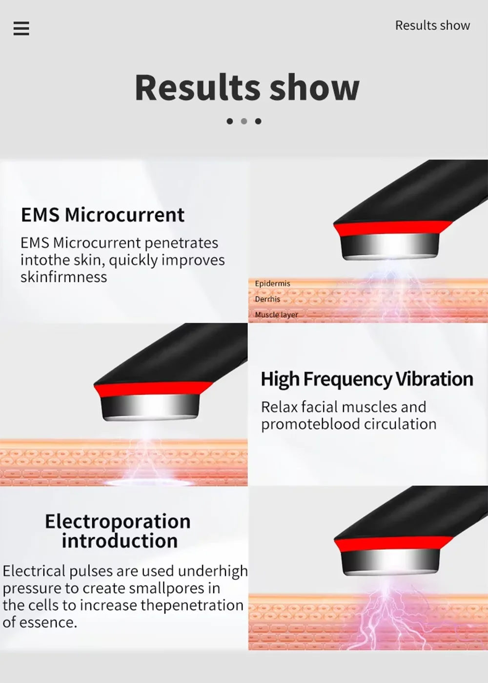 Masseur Facial à Microcourant EMS – Age-R Booster Pro, Skin Care & Rajeunissement