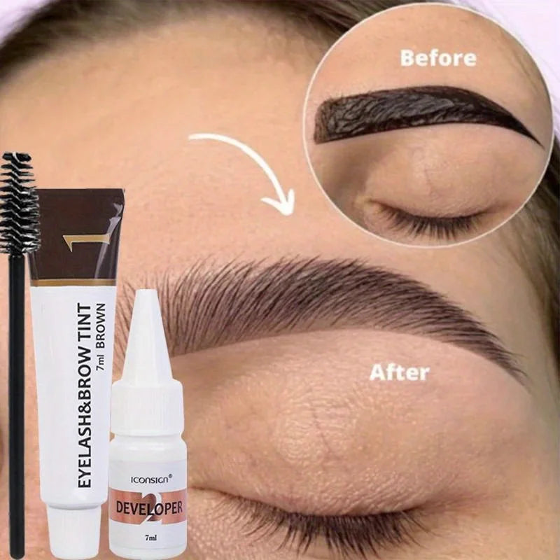 Kit Teinture Sourcils Semi-Permanent 2-en-1