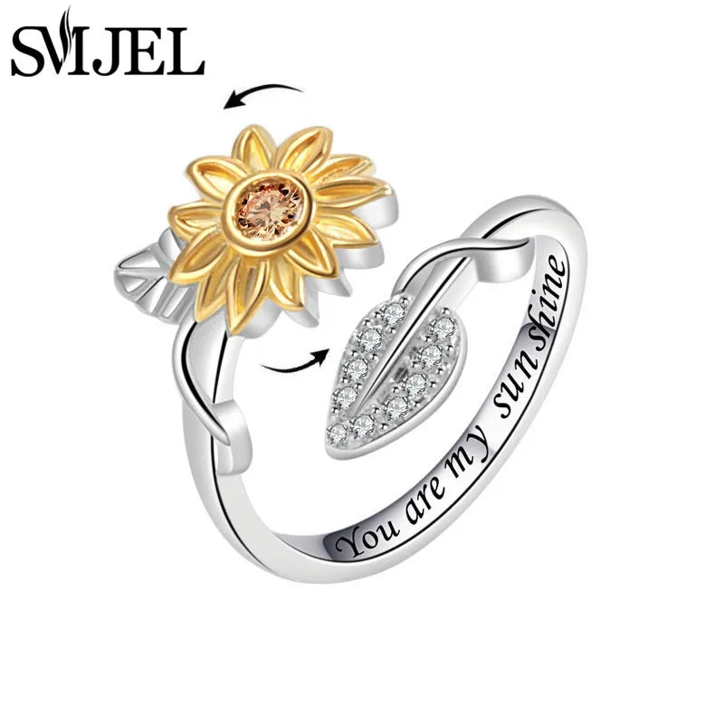 Bague Rotative Anti-Stress de Luxe –  Cristal, Tendance, Luxueux