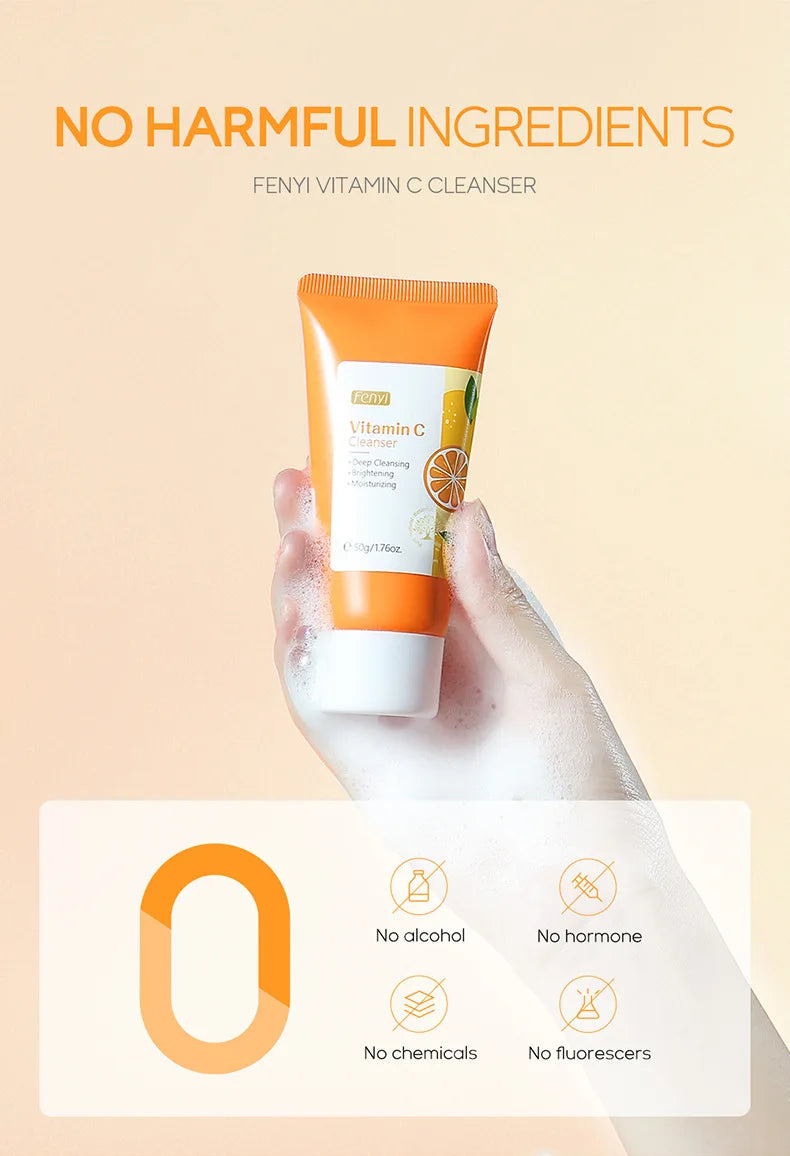 Nettoyant Visage à la Vitamine C – Nettoyage Profond & Teint Éclatant