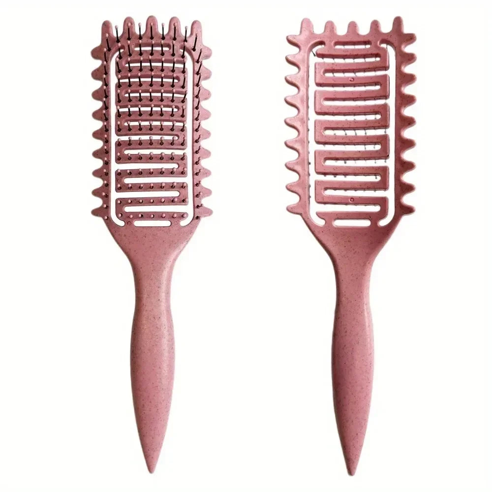 Brosse Définition de Boucles 3-en-1, un Outil Polyvalent Conçu pour Démêler, Définir et Styliser