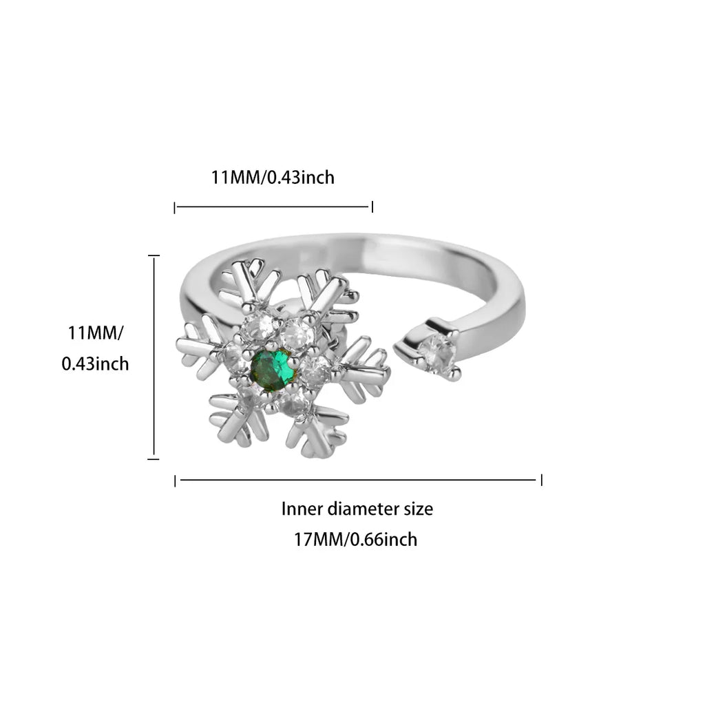 Bague Spinner Trèfle de Luxe – Anti-Stress Couleur Or 18K
