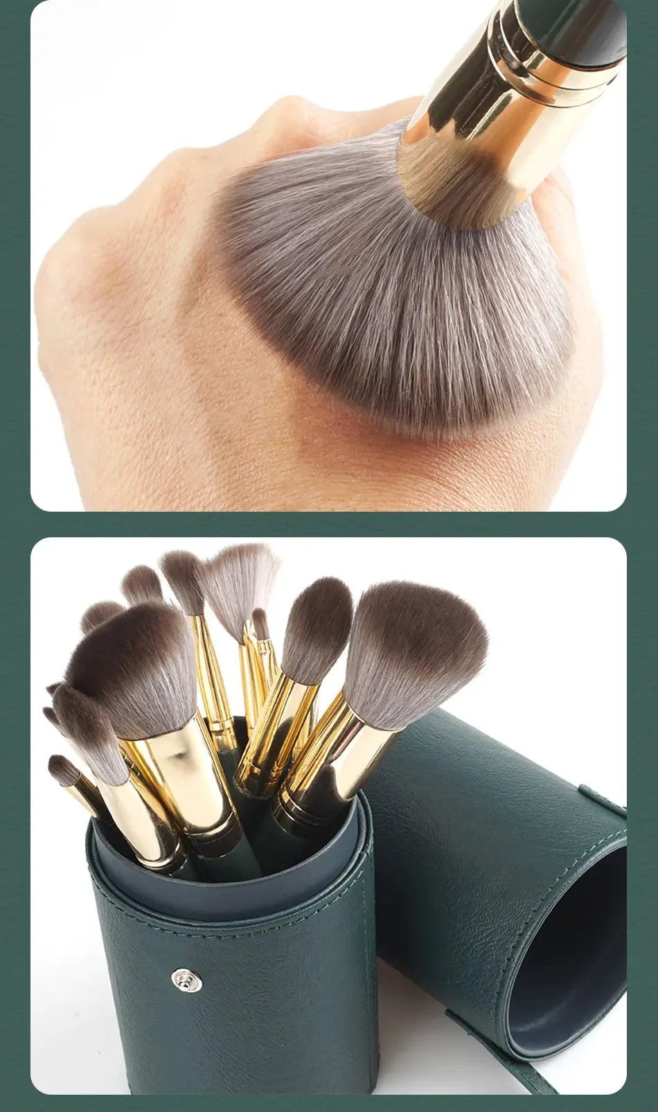 Kit de 14 Pinceaux De Maquillage pour Débutant et Professionnel