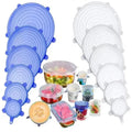 Ensemble de 6 Couvercles de Conservation en Silicone Alimentaire – Réutilisables, Hermétiques et Universels