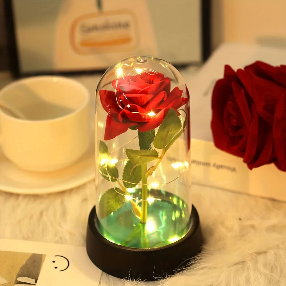 Rose Éternelle Lumineuse LED – Cadeau Romantique & Décoration Élégante