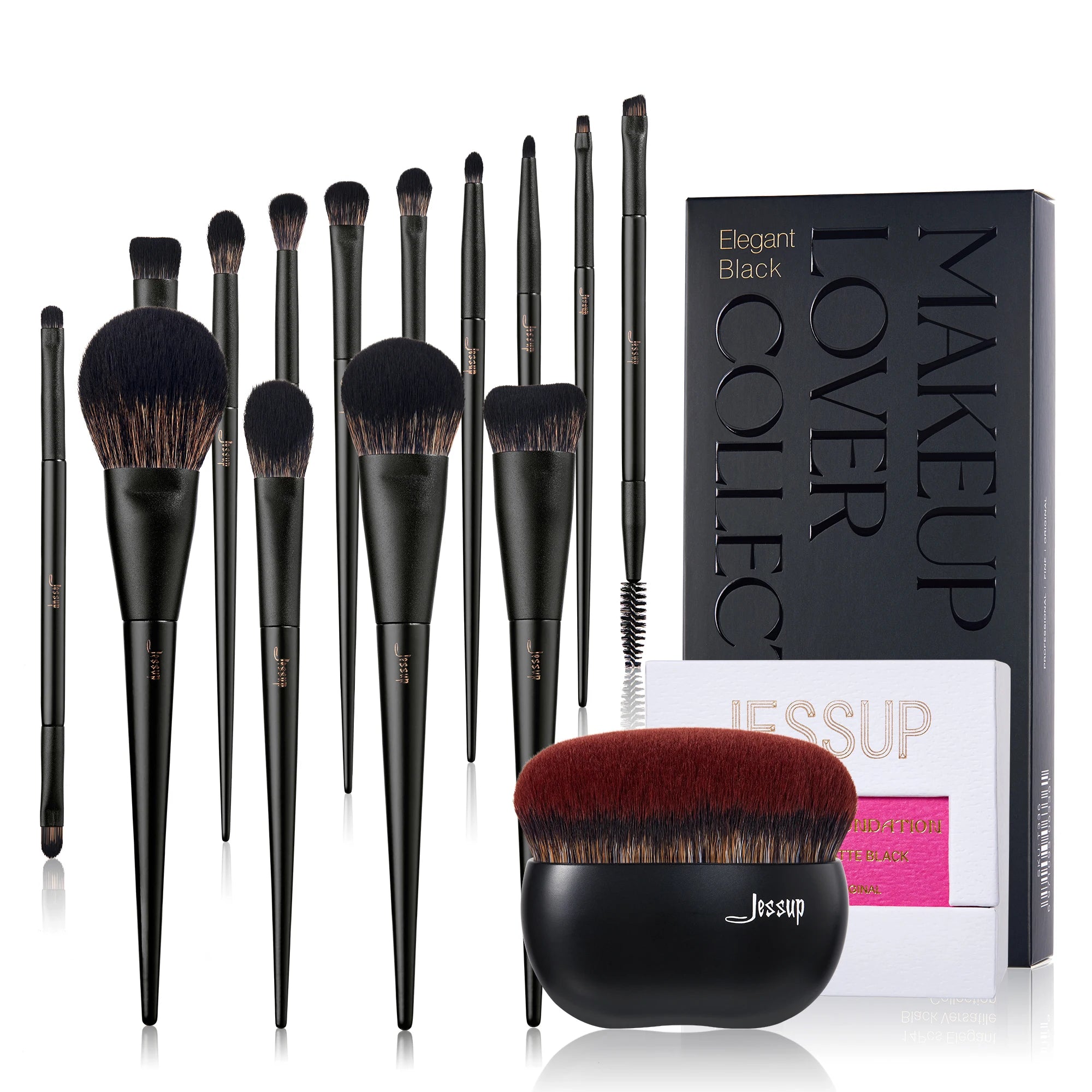 Pinceau de Maquillage Professionnel, Jessup Set,10-14pcs